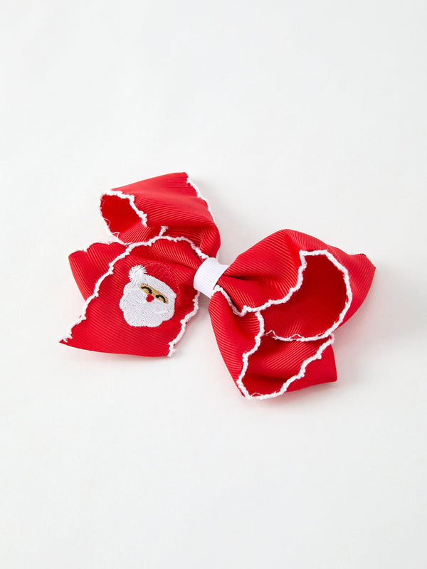 winter-christmas-santa-hair-clip-4-3inch Rylee Faith Designs - Sophia's StyleAccessories-1